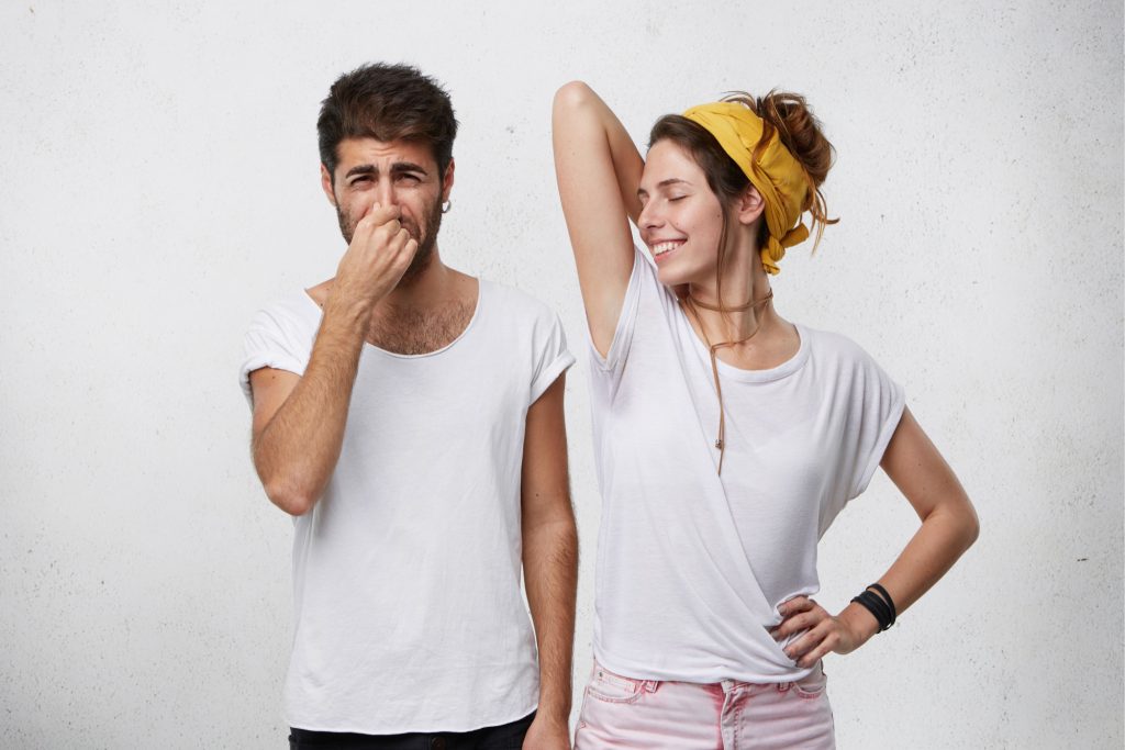 Excessive perspiration under the arms, a symptom of hyperhidrosis, is an inconvenient and embarrassing problem.